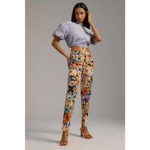 Anthropologie Moxy Collective Floral Trousers Size 0